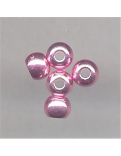 Brass Beads - Light Pink - metalic