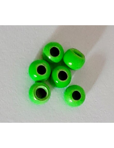 Mosadzné guľôčky - Zelená Fluo